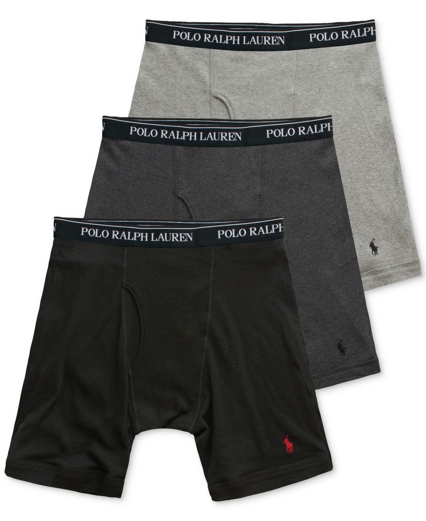 Трусы-боксеры Classic-Fit для мужчин, 3 шт. — Polo Ralph Lauren, цвет: Assorted — фото 1