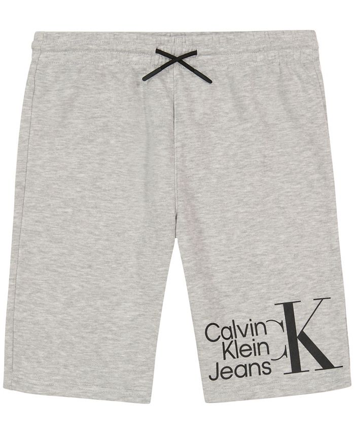 Calvin Klein Big Boys Jeans Horizontal Logo Knit Shorts - Macy's