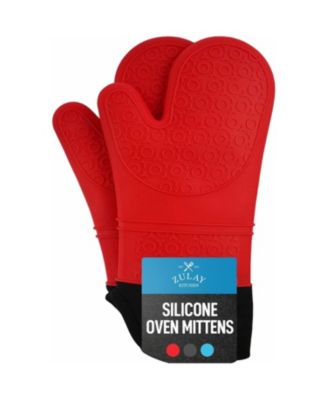 Zulay Kitchen Non Slip Grip Oven Mitts Heat Resistant - Long Protective Oven Gloves - Macy's