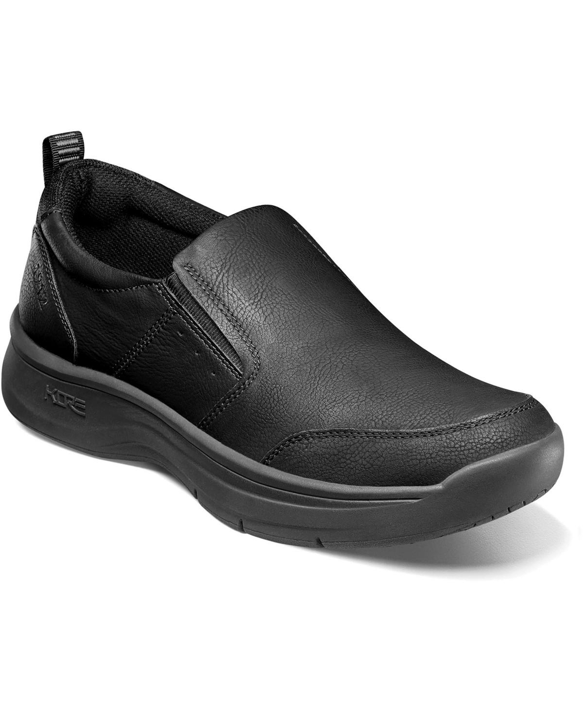Nunn Bush Men's Kore Elevate Moc Toe Slip-on Shoes In Black