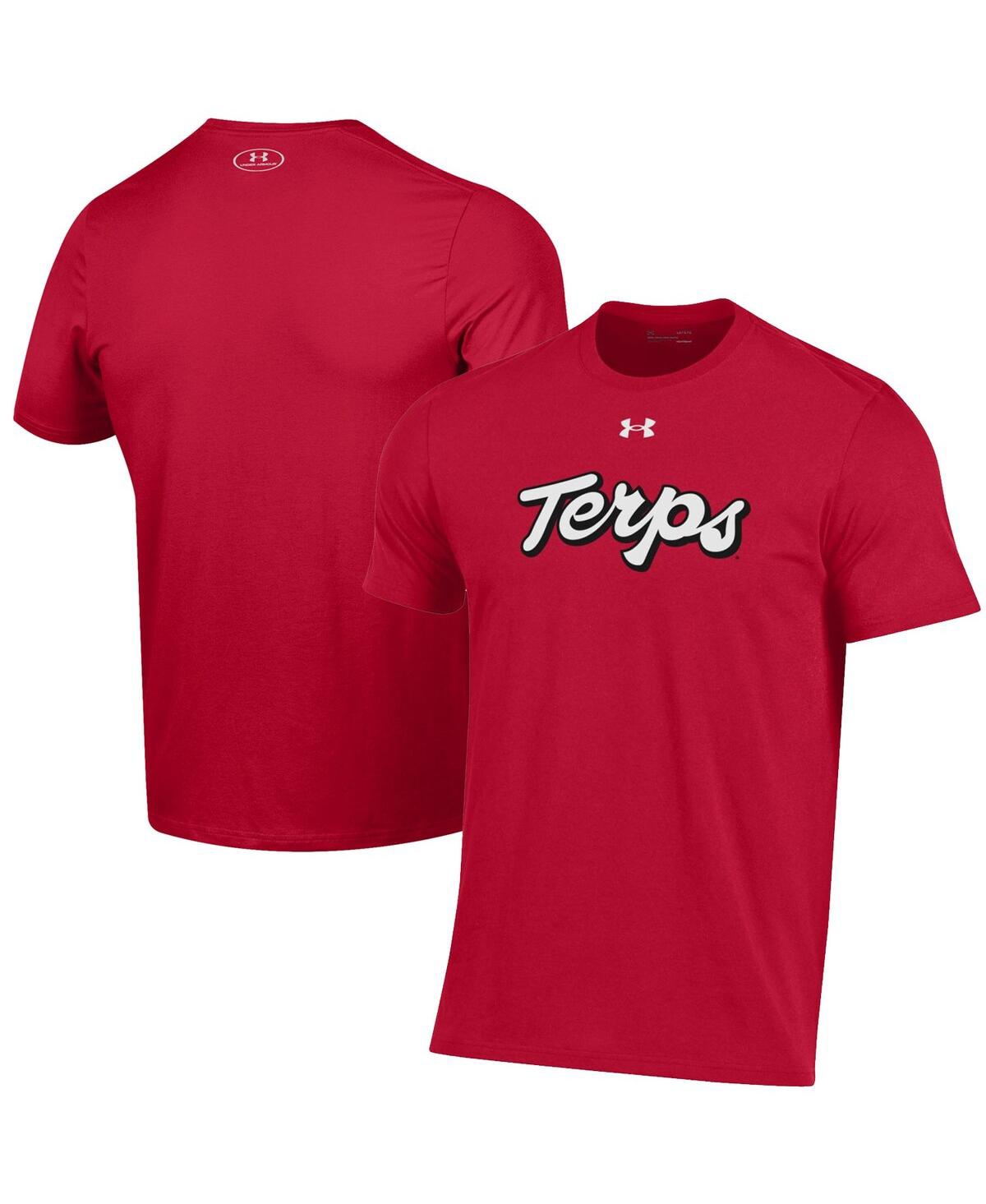 Shop Under Armour Men's  Red Maryland Terrapins Throwback Special Game Performance T-shirt