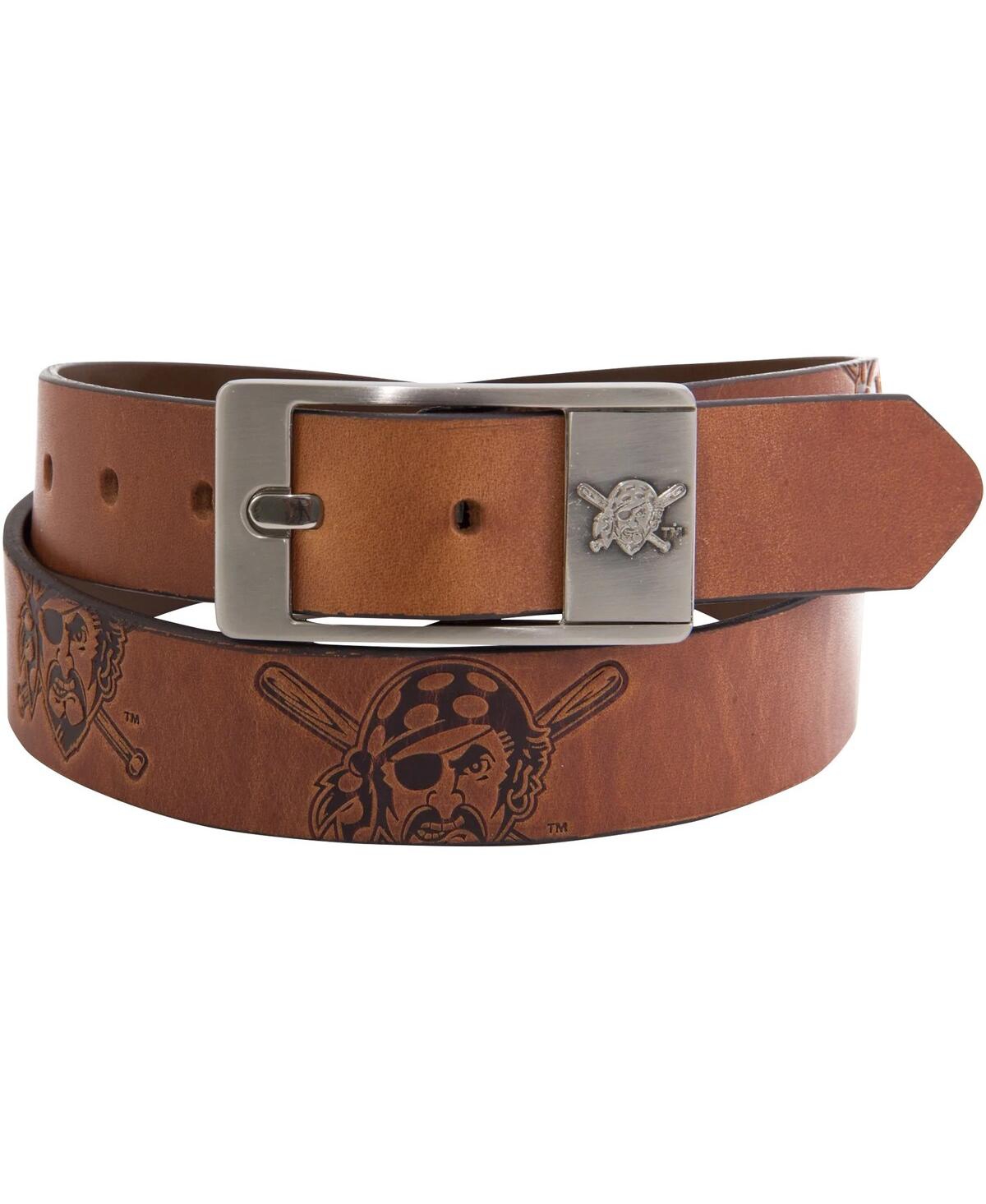 Shop Eagles Wings Men's Pittsburgh Pirates Brandish Leather Belt In Brown