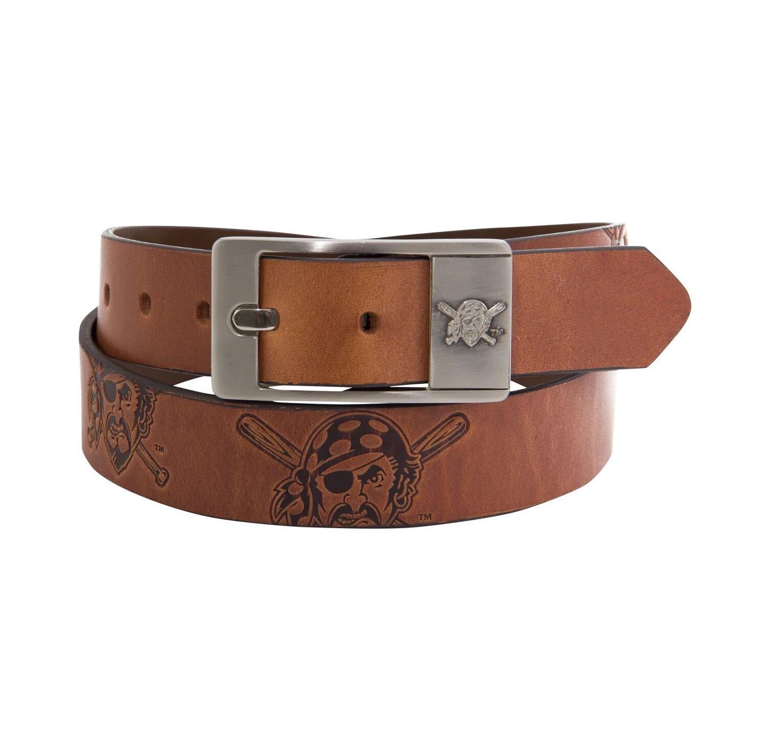 Men's Pittsburgh Pirates Brandish Leather Belt