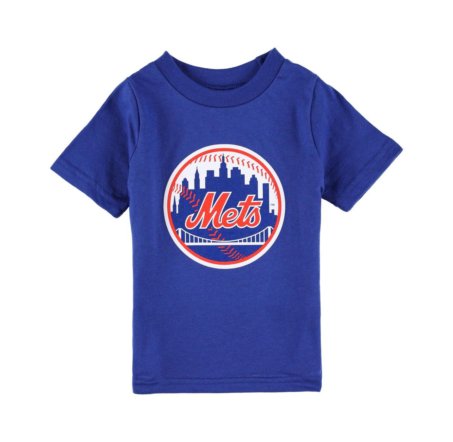 Infant Boys and Girls Royal New York Mets Team Crew Primary Logo T-shirt