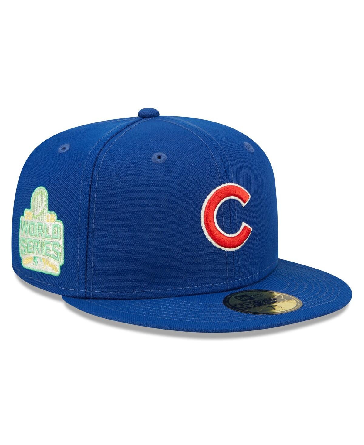Men's New EraChicago Cubs 2016 World Series Champions Citrus Pop Uv 59FIFTY Fitted Hat - Royal
