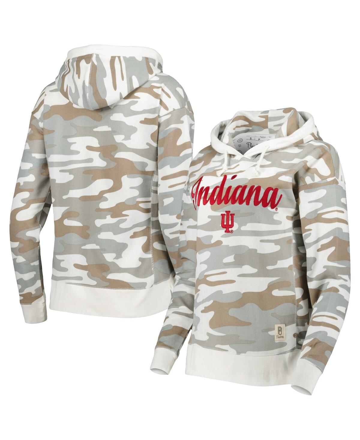 PRESSBOX WOMEN'S PRESSBOX CAMO INDIANA HOOSIERS SAN PABLO PULLOVER HOODIE 