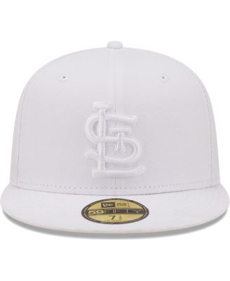 Men's St. Louis Cardinals White on White Logo 59FIFTY Fitted Hat