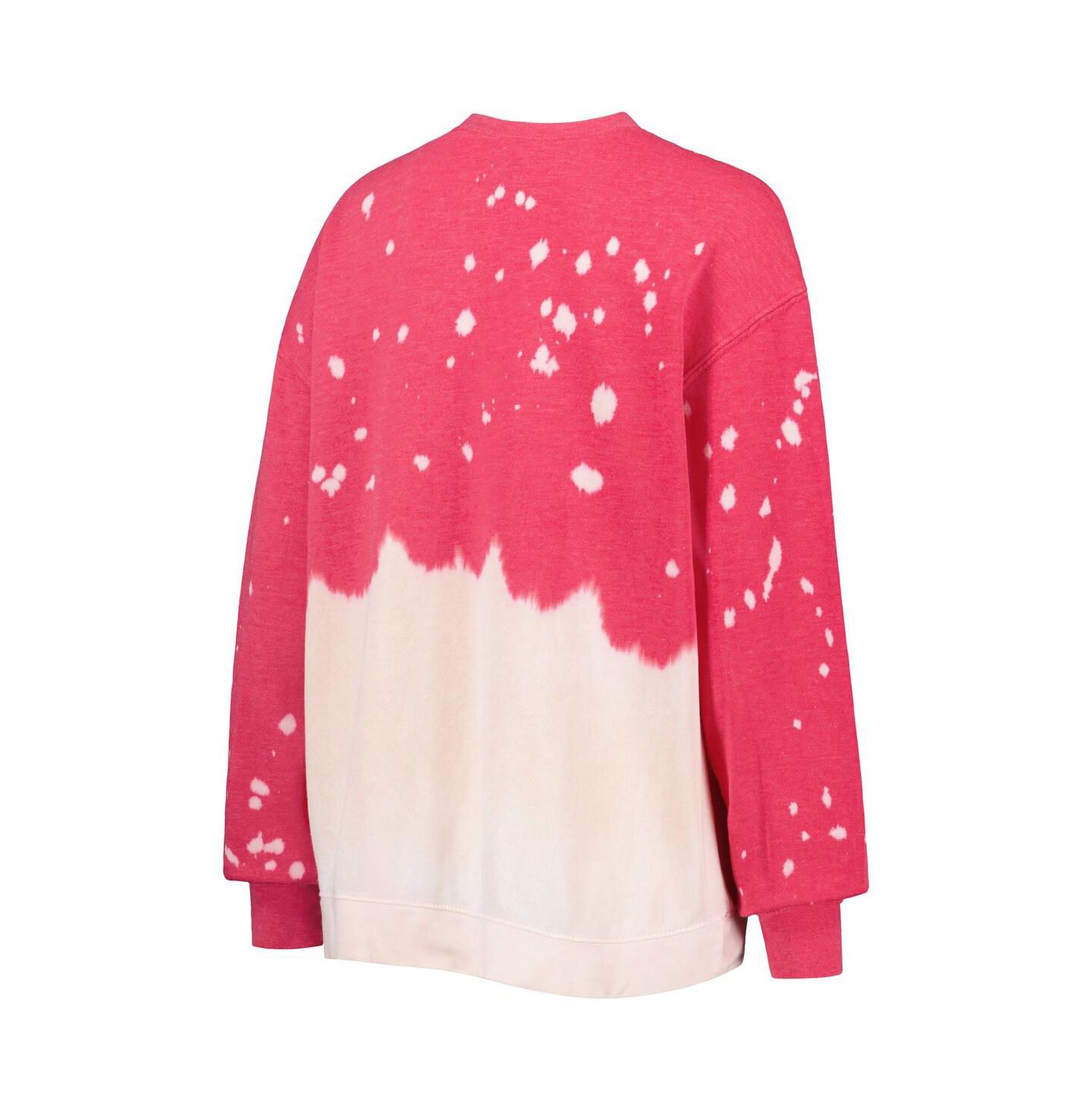 Женская толстовка Gameday Couture Crimson Oklahoma Sooners Twice As Nice Faded Dip-Dye Pullover — фото 4