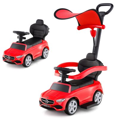 3 in 1 Ride on Push Car Mercedes Benz Toddler Stroller Sliding Car
