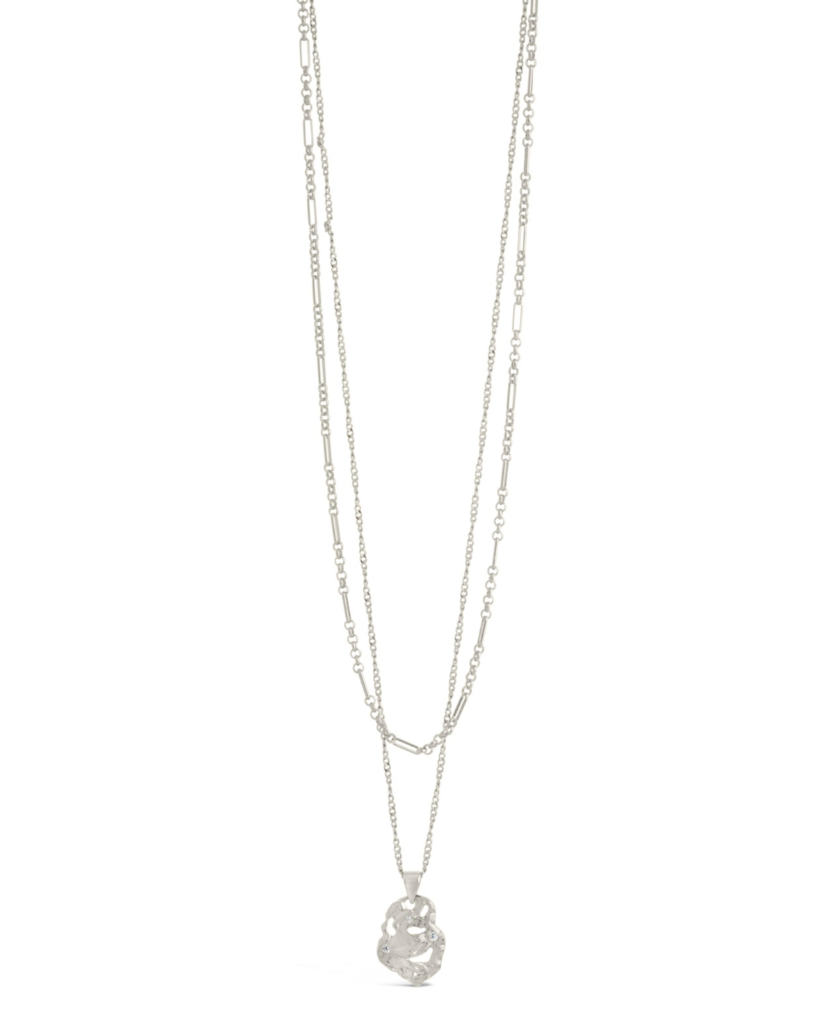 Sterling Forever Roslyn Layered Necklace In Silver
