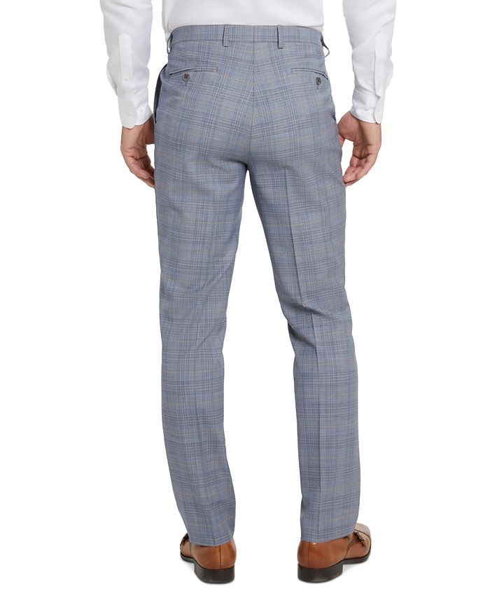 Tayion Collection Men's Classic-Fit Plaid Suit Pants & Reviews - Suits ...