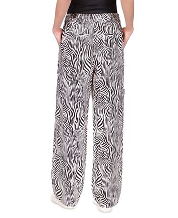 Women's Zebra Linen Cargo Pants