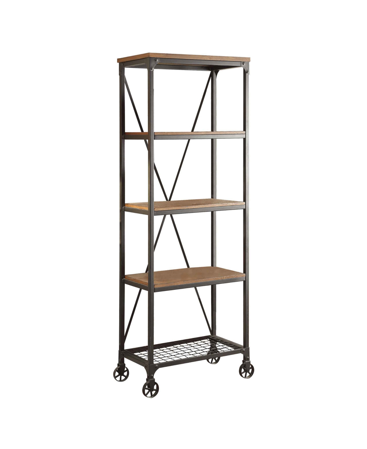 Furniture Thurmont 26"w Bookshelf In -tone Finish- Weathered Natural And Rust