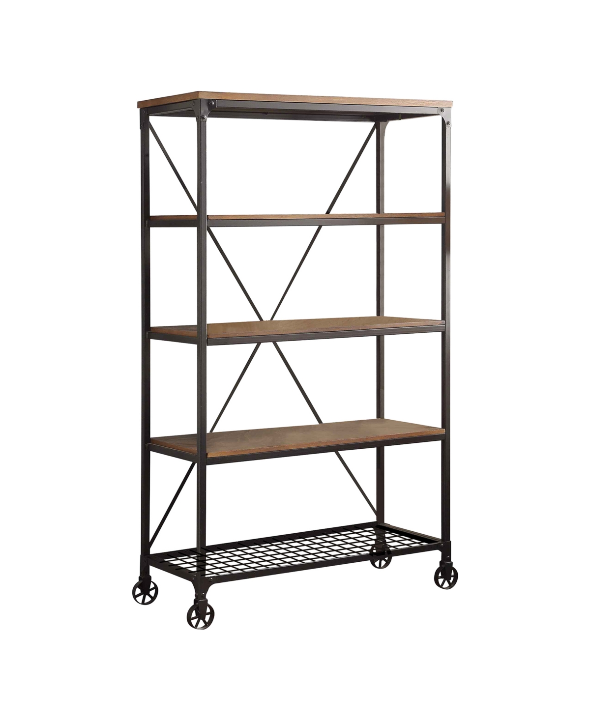 Furniture Thurmont 40"w Bookshelf In -tone Finish- Weathered Natural And Rust