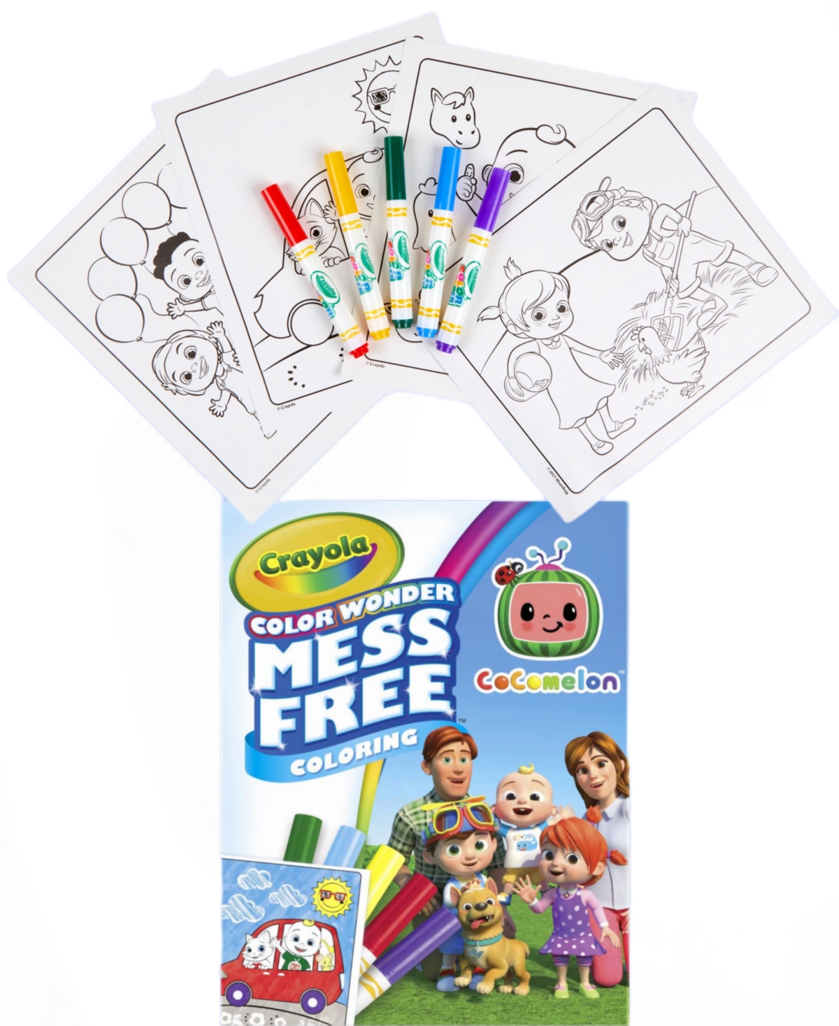 Crayola Color Wonder Cocomelon Series 18 Mess Free Coloring Pages Set In Multi