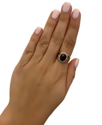 Rhodolite Garnet (3-1/5 ct. t.w.) & Diamond (1/2 ct. t.w.) Ring in 14k Rose Gold