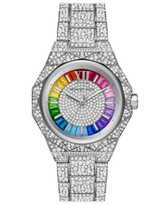 Michael Kors Special Edition Pave Watch Limited-Edition Mini Sage Pavé Silver-Tone Watch in SILVER  main image 3