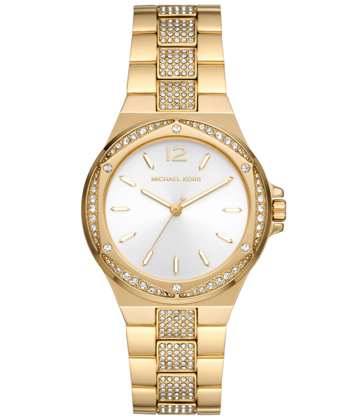 Michael Kors Women's Lennox Quartz Three-hand Gold-tone Stainless Steel Watch 37mm