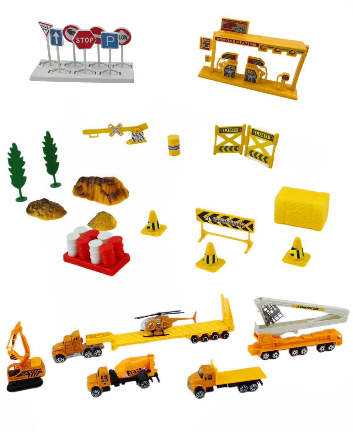 Shop Big Daddy 40 Piece Mini City Or Township Construction Union Trucks And Cars Accessories Playset In Multi