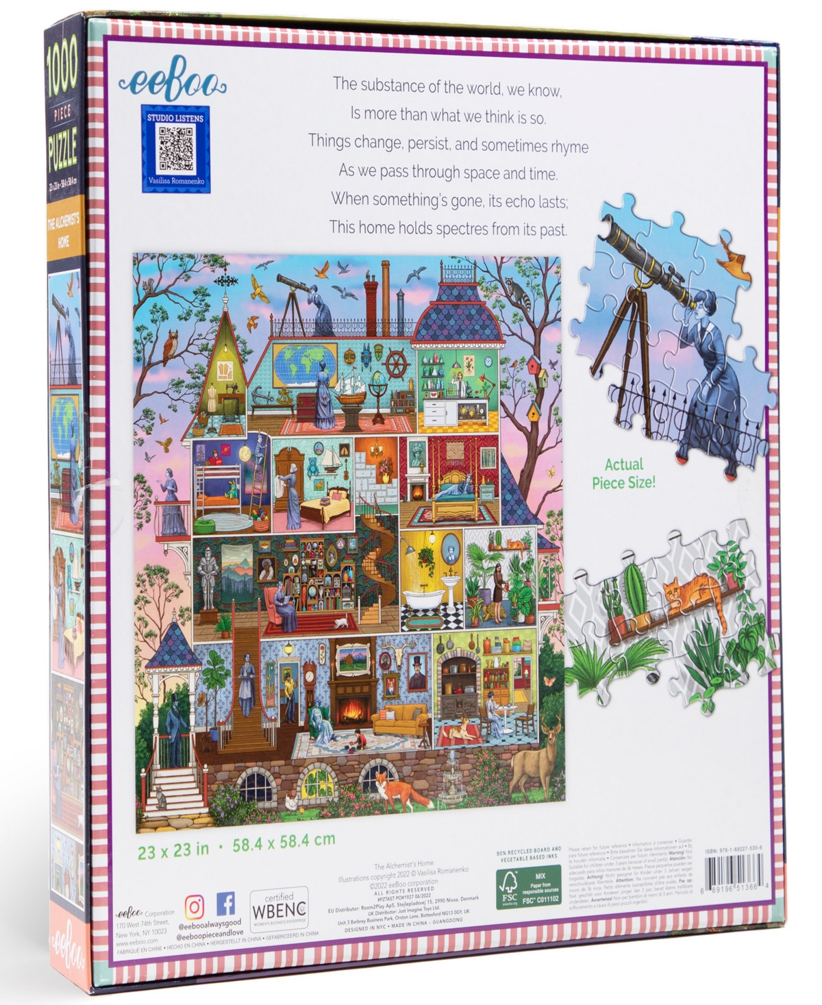 Shop Eeboo Piece And Love The Alchemist's Home 1000 Piece Square Adult Jigsaw Puzzle Set, Ages 14 Years And Up In Multi
