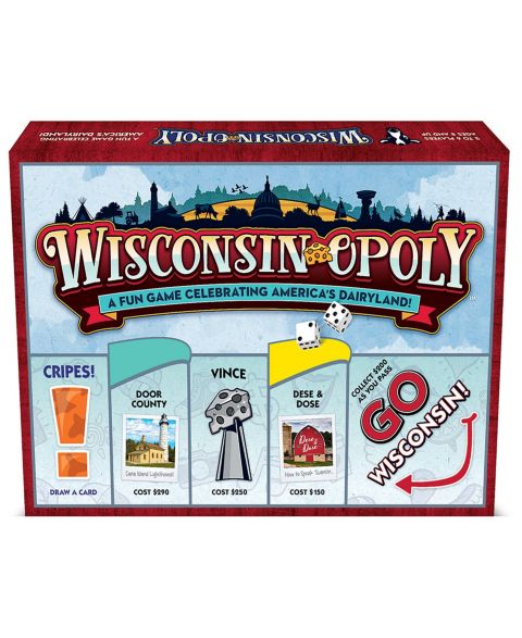 Детская настольная игра Late for the Sky Wisconsin-Opoly Classic Family Board Game, от 8 лет