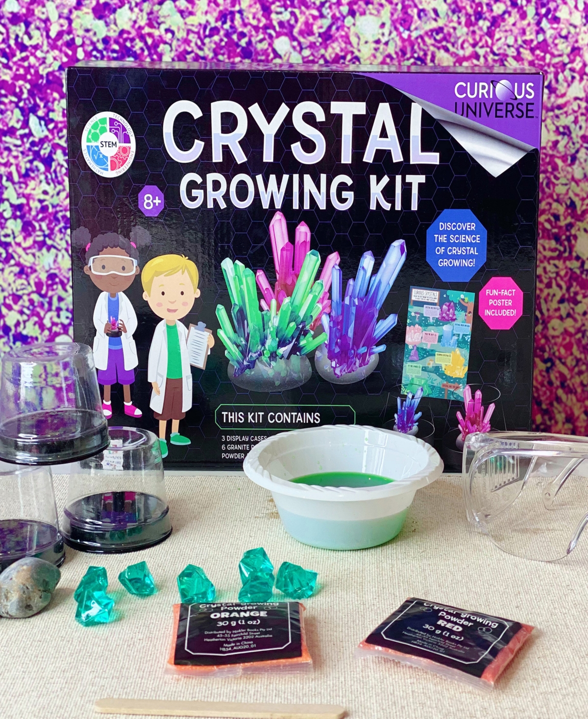 Shop Curious Universe Crystal Growing Science Kit Diy Science And Geology For Kids Make Your Own Crystals And Display Them In Multi