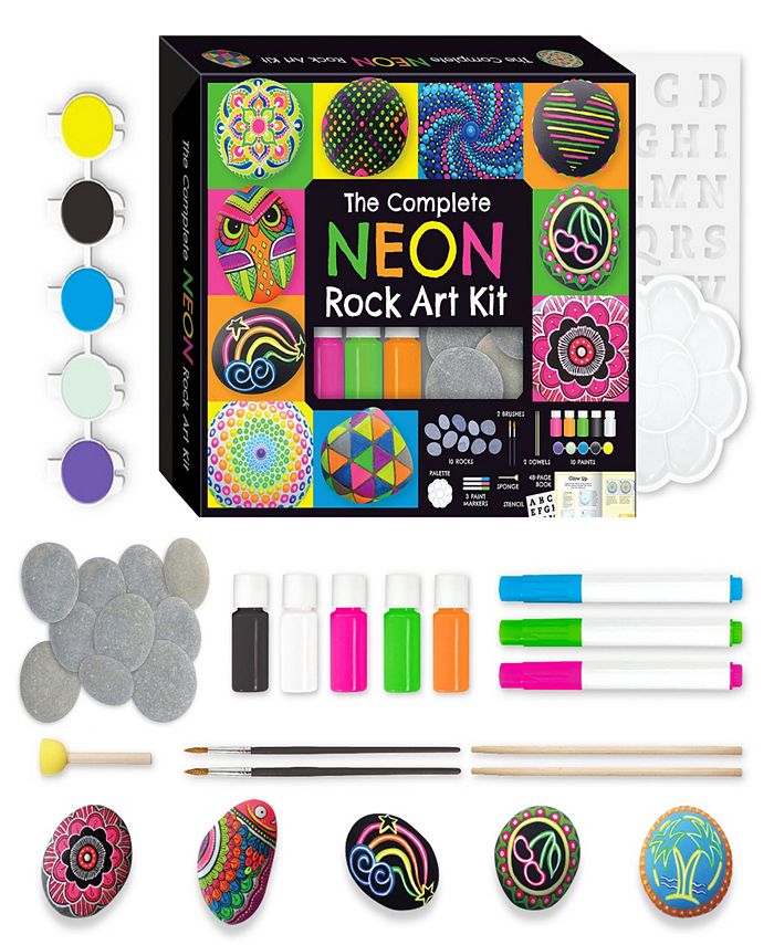 Craft Maker The Complete Neon Rock Art Kit DIY Rock Painting For Kids