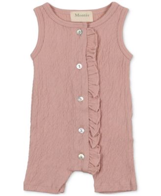 Maniere - Baby Girls Ruffle Gauze Romper