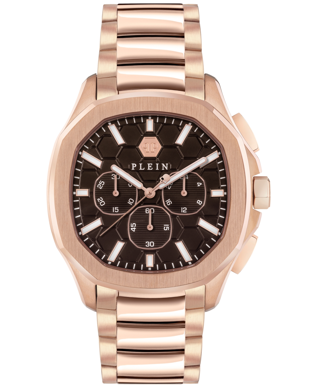 Philipp Plein Men's Chronograph Spectre Rose Gold Ion-plated Bracelet Watch 44mm In Ip Rose Gold
