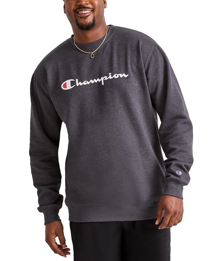 Champion Men's Big & Tall Powerblend Logo Graphic Fleece Sweatshirt ...