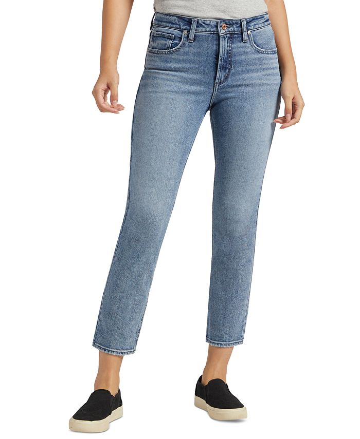 Silver Jeans Co. Women's Most Wanted Mid-Rise Straight-Leg Ankle Jeans ...