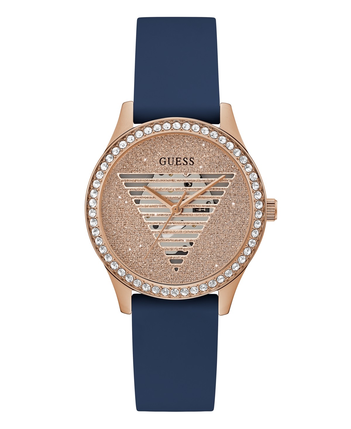 Guess Women's Analog Blue Silicone Watch 38mm
