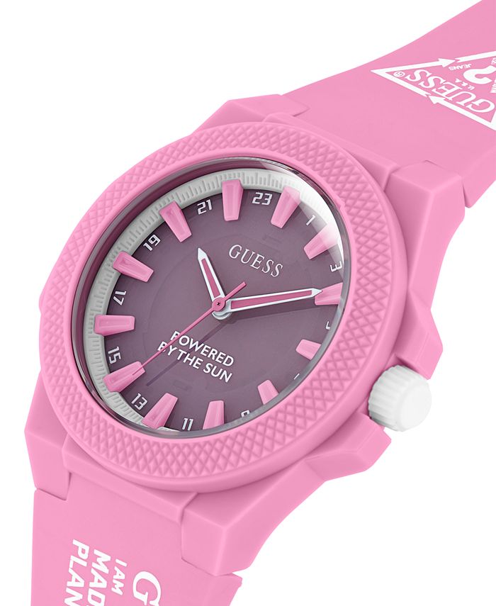 GUESS Women's Analog Pink Polyurethane Watch 40mm Macy's