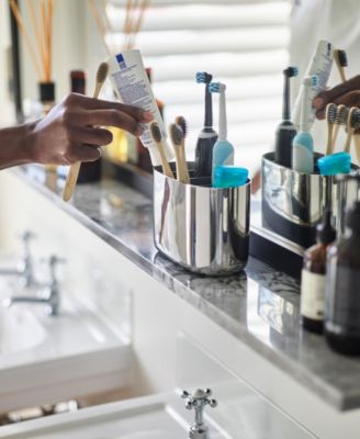 Easy Store Luxe Large Stainless-Steel Toothbrush Caddy