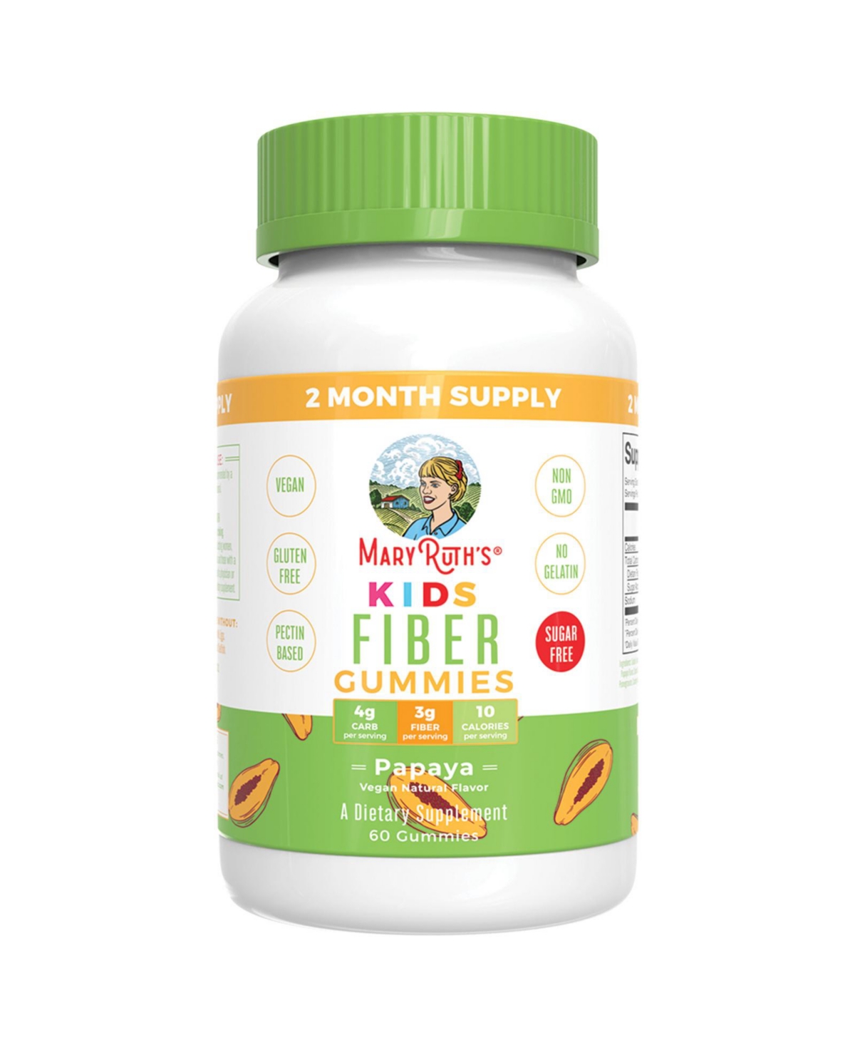 Kids Fiber Gummies, Papaya, 60 ct