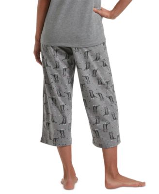 Women's Sleepwell Printed Knit Capri Pajama Pant Made with Temperature Regulating Technology