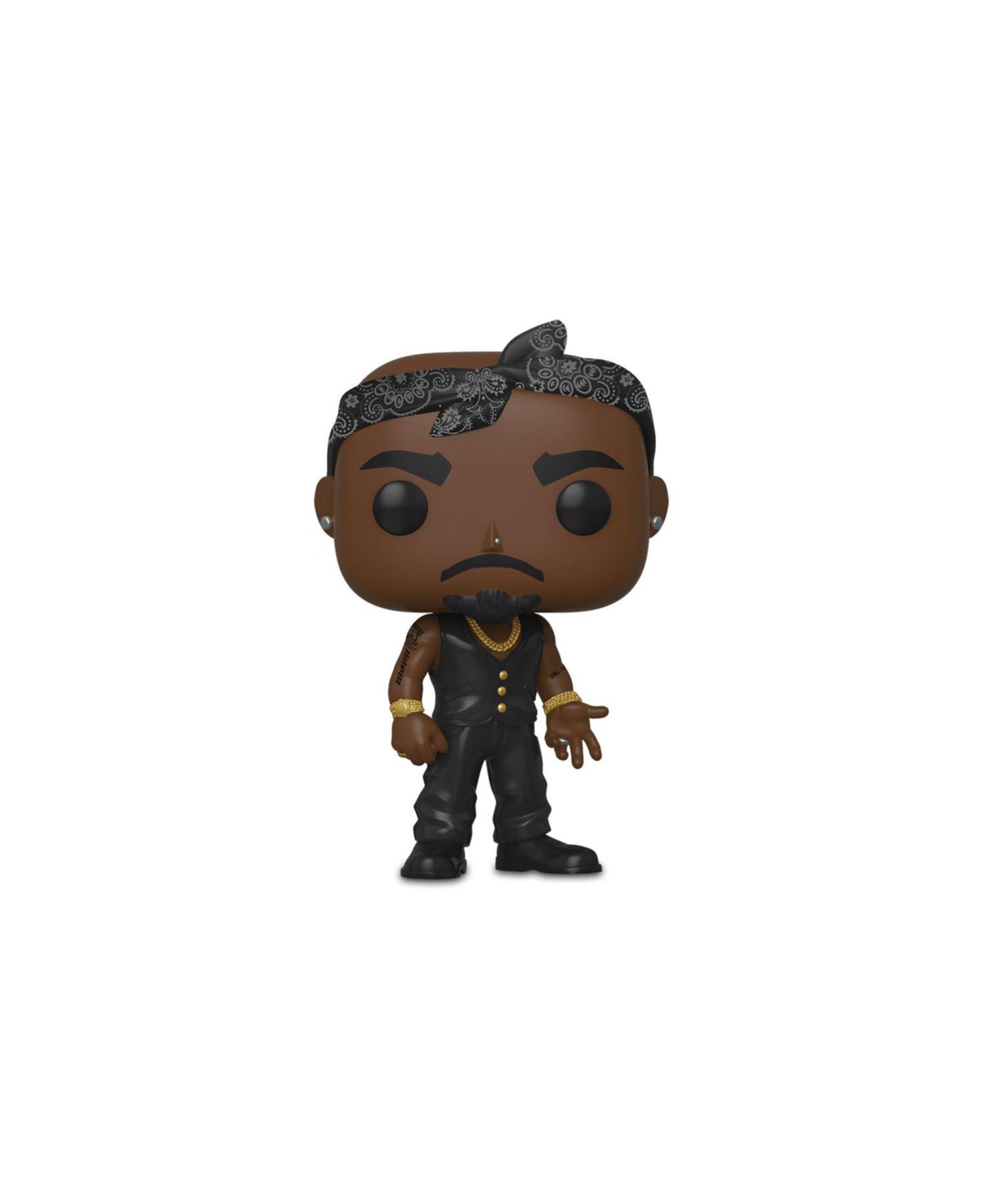 Детская фигурка Funko POP Rocks Vinyl Figure Tupac Shakur, цвет: Чёрный — фото 2