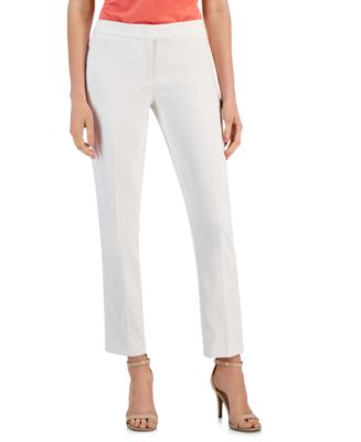 Anne Klein Straight-Leg Bowie Pants - Macy's