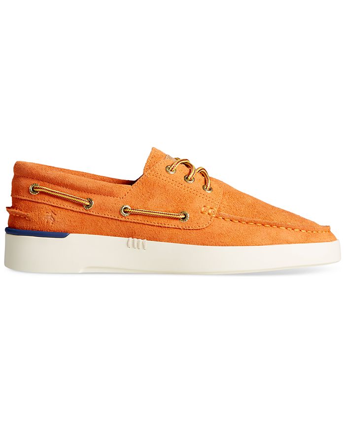 Sperry x Brooks Brothers Men's Authentic Original 3-Eye Lace-Up Cup Boat Shoes - Orange - Size 10.5