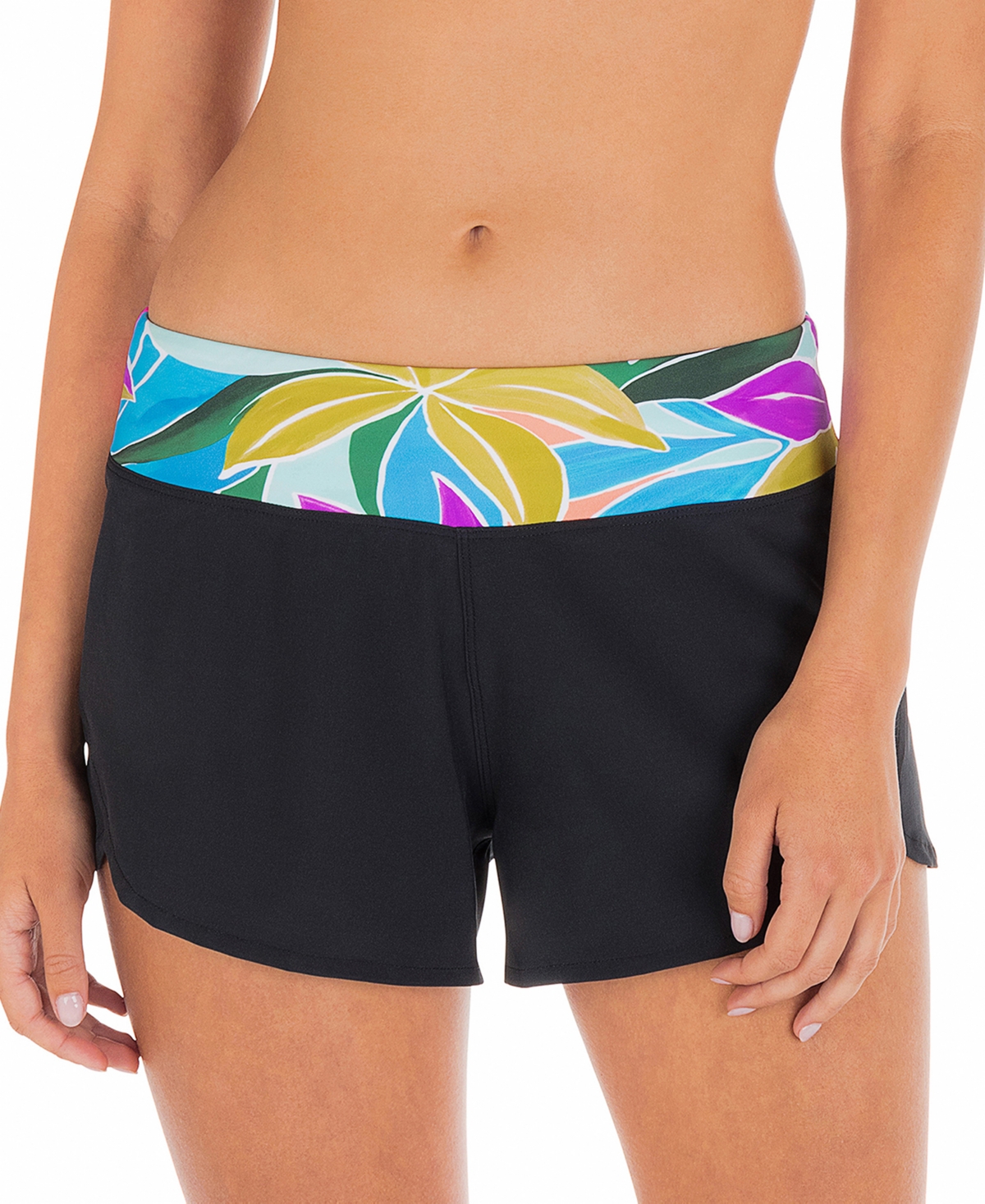 vacature afdeling verjaardag Hurley Juniors' Isla Soft Waist Swim Shorts Women's Swimsuit In Black Multi  | ModeSens