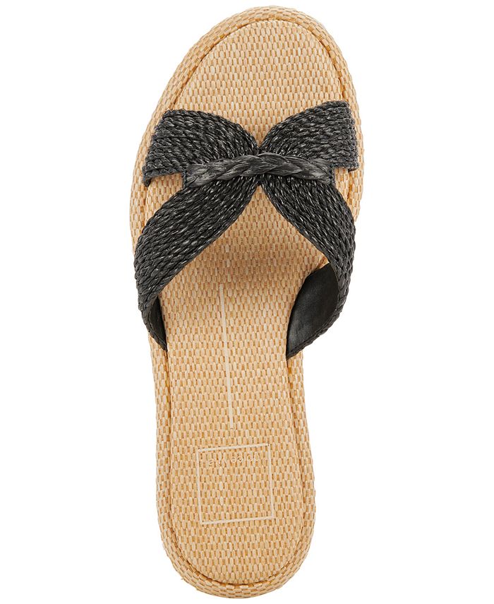 Dolce Vita Women's Atomic Raffia Slide Flat Sandals - Macy's