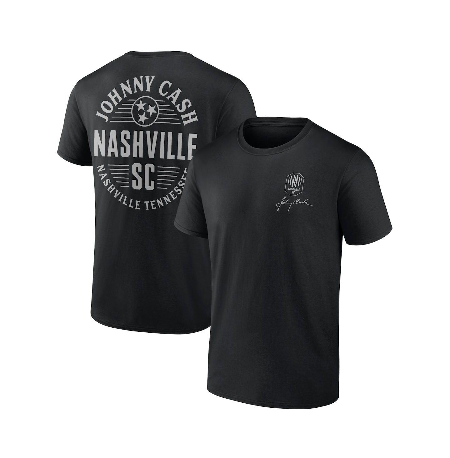 Мужская футболка Fanatics Black Nashville SC Johnny Cash Oval — фото 1