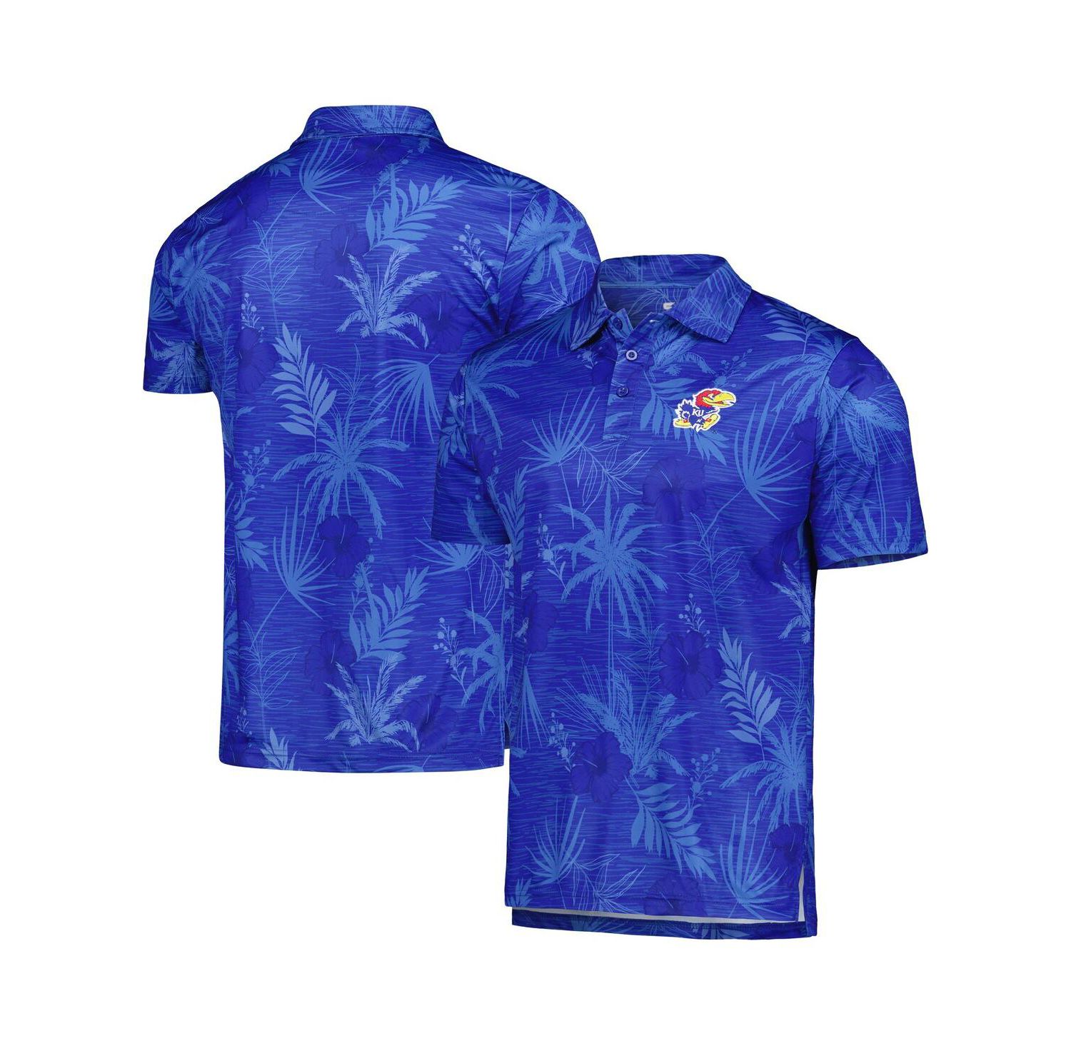 Men's Royal Kansas Jayhawks Palms Team Polo Shirt