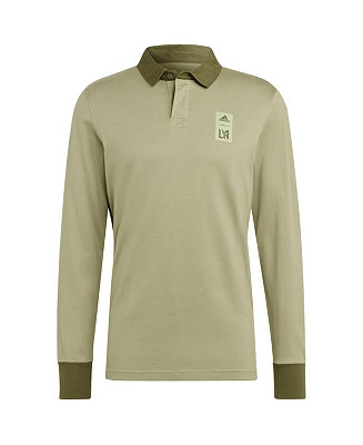 adidas Men's 2023 Player Green LAFC Travel Long Sleeve Polo Shirt - Macy's