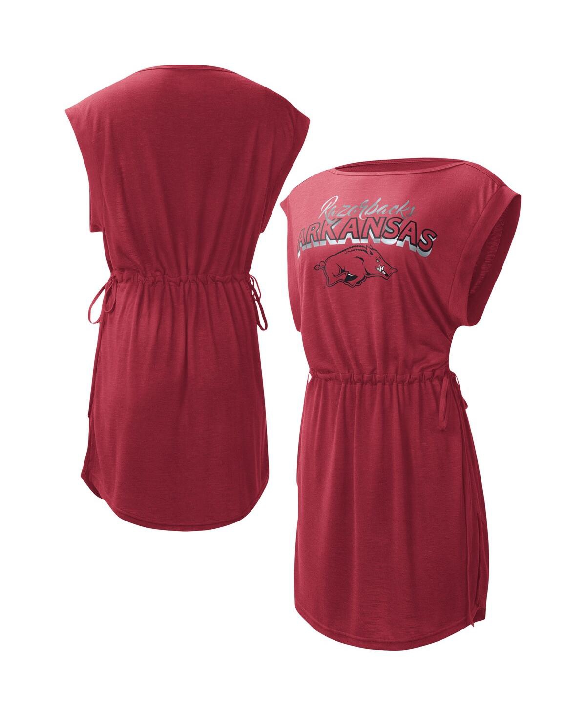 G-iii 4her By Carl Banks Cardinal Arkansas Razorbacks Goat Swimsuit Cover-up Dress In Cardinal