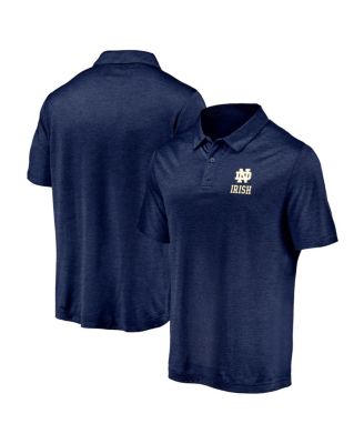 Men's Navy Notre Dame Fighting Irish Primary Logo Striated Polo Shirt