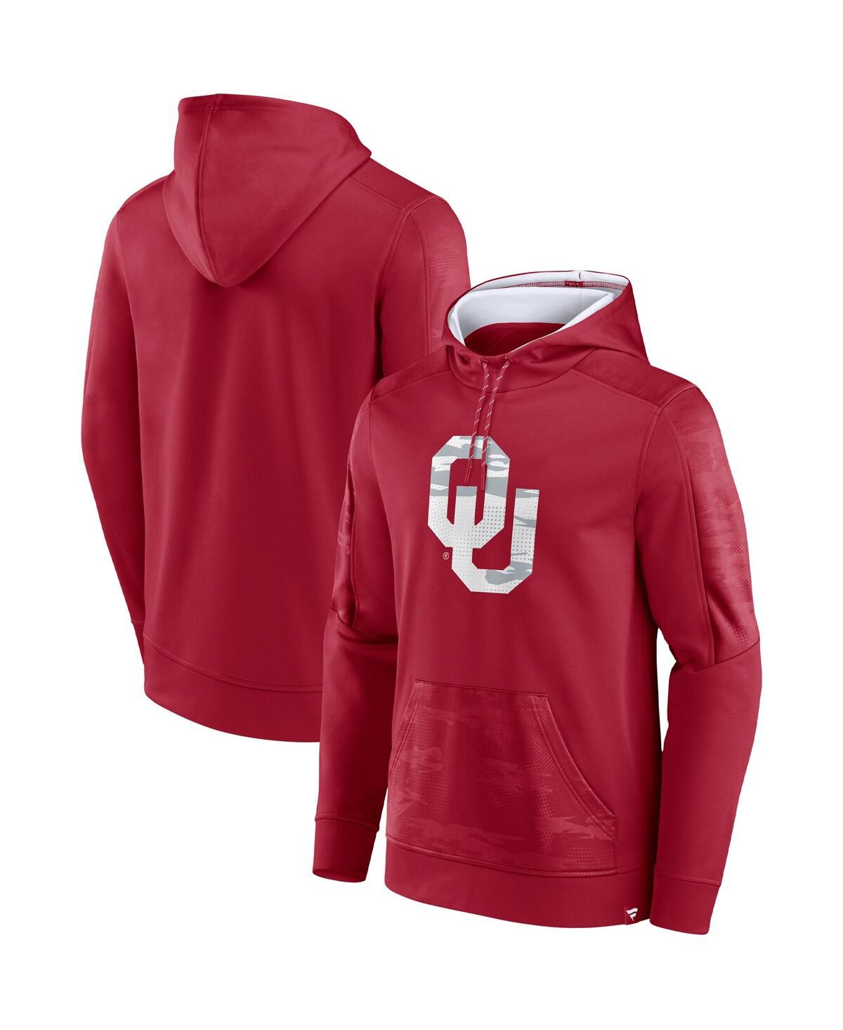 Men's FanaticsOklahoma Sooners On The Ball Pullover Hoodie - Crimson