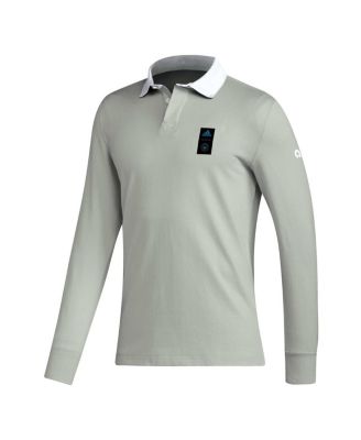 Men's Gray 2023 Player Charlotte FC Travel Long Sleeve Polo Shirt