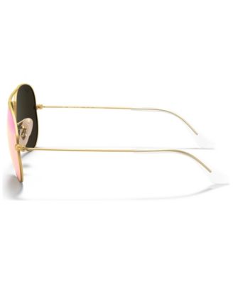 Unisex Polarized Aviator Mirror Sunglasses, RB3025