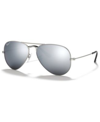 Unisex Polarized Aviator Mirror Sunglasses, RB3025